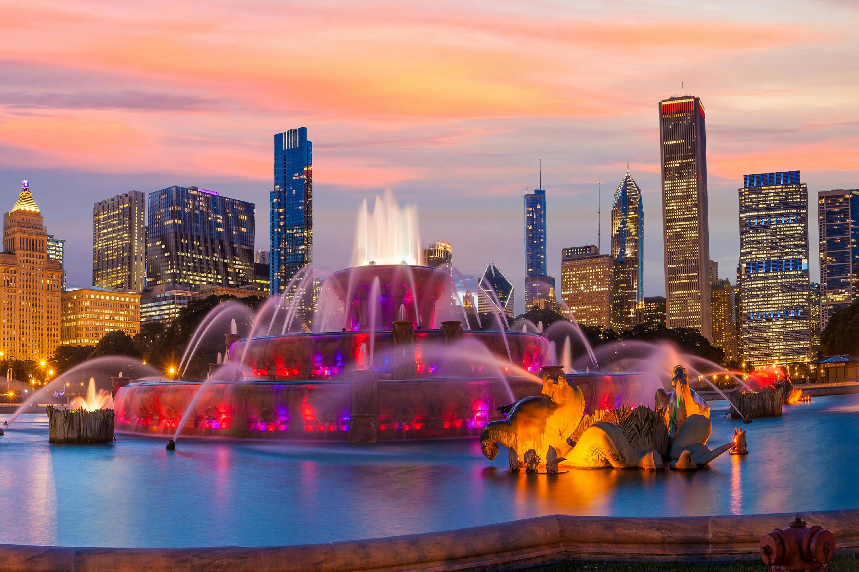 Το κέντρο του Σικάγο τη νύχτα