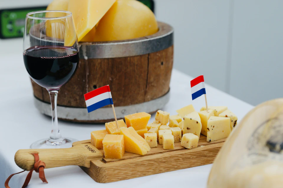 Delicious cheeses and wines