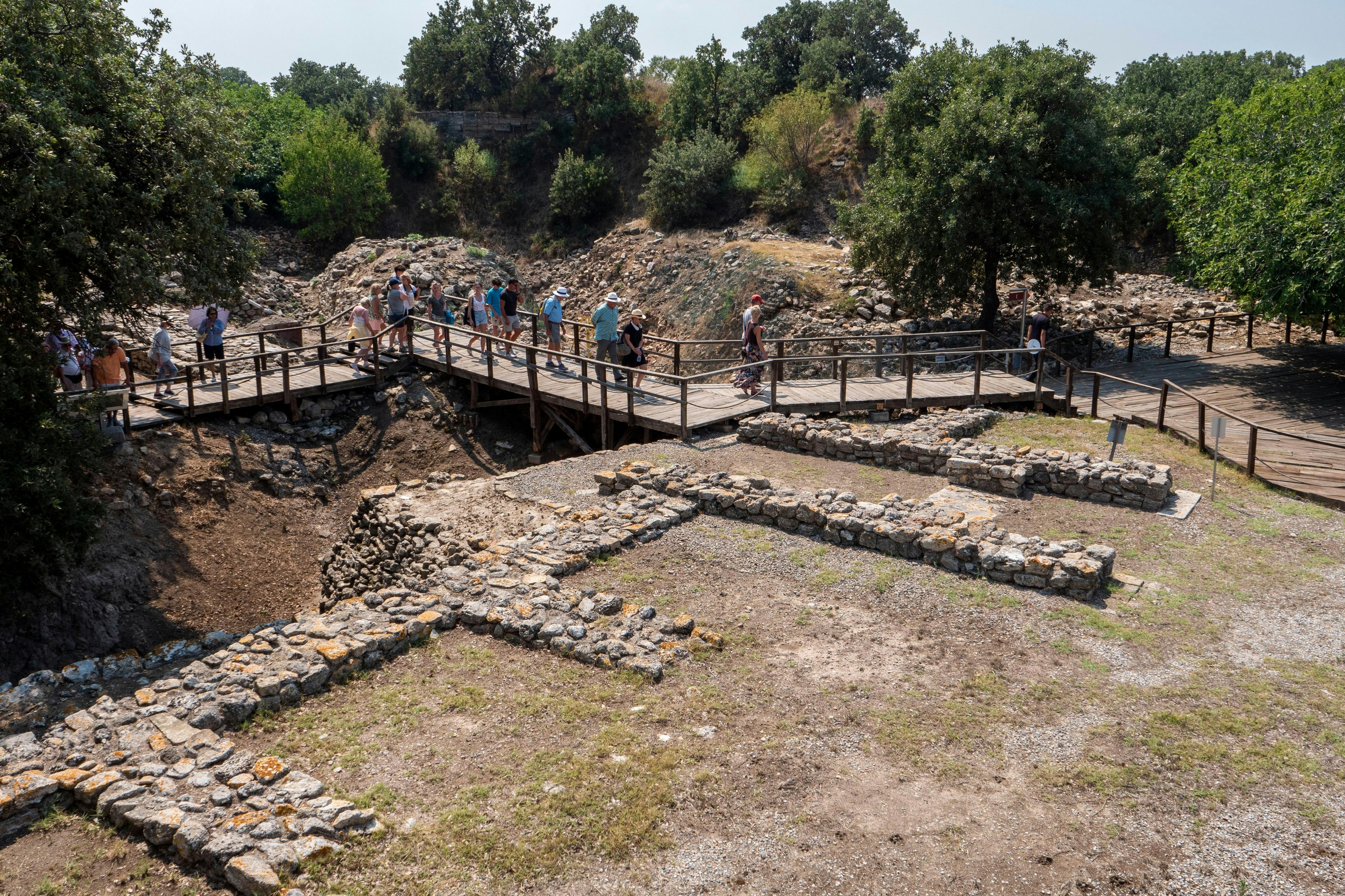 特洛伊古城，也被称为荷马的伊利亚特史诗游客之旅中提到特洛伊战争的地方