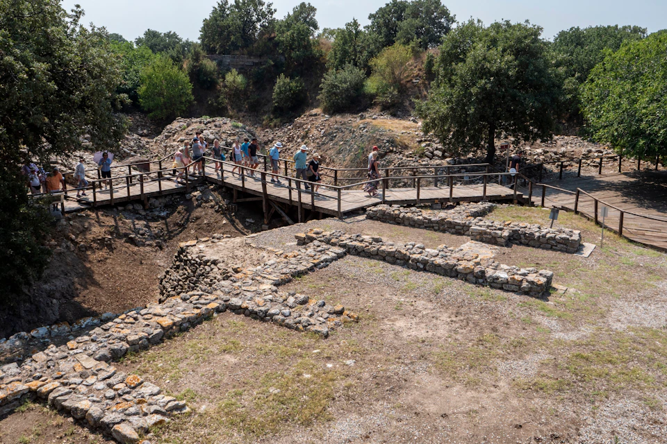 The Ancient City of Troy, also known as the place where the Trojan War was mentioned in Homer's Iliad Epic tourists tour