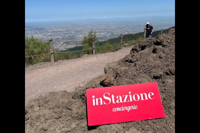 Logo installation on Vesuvius