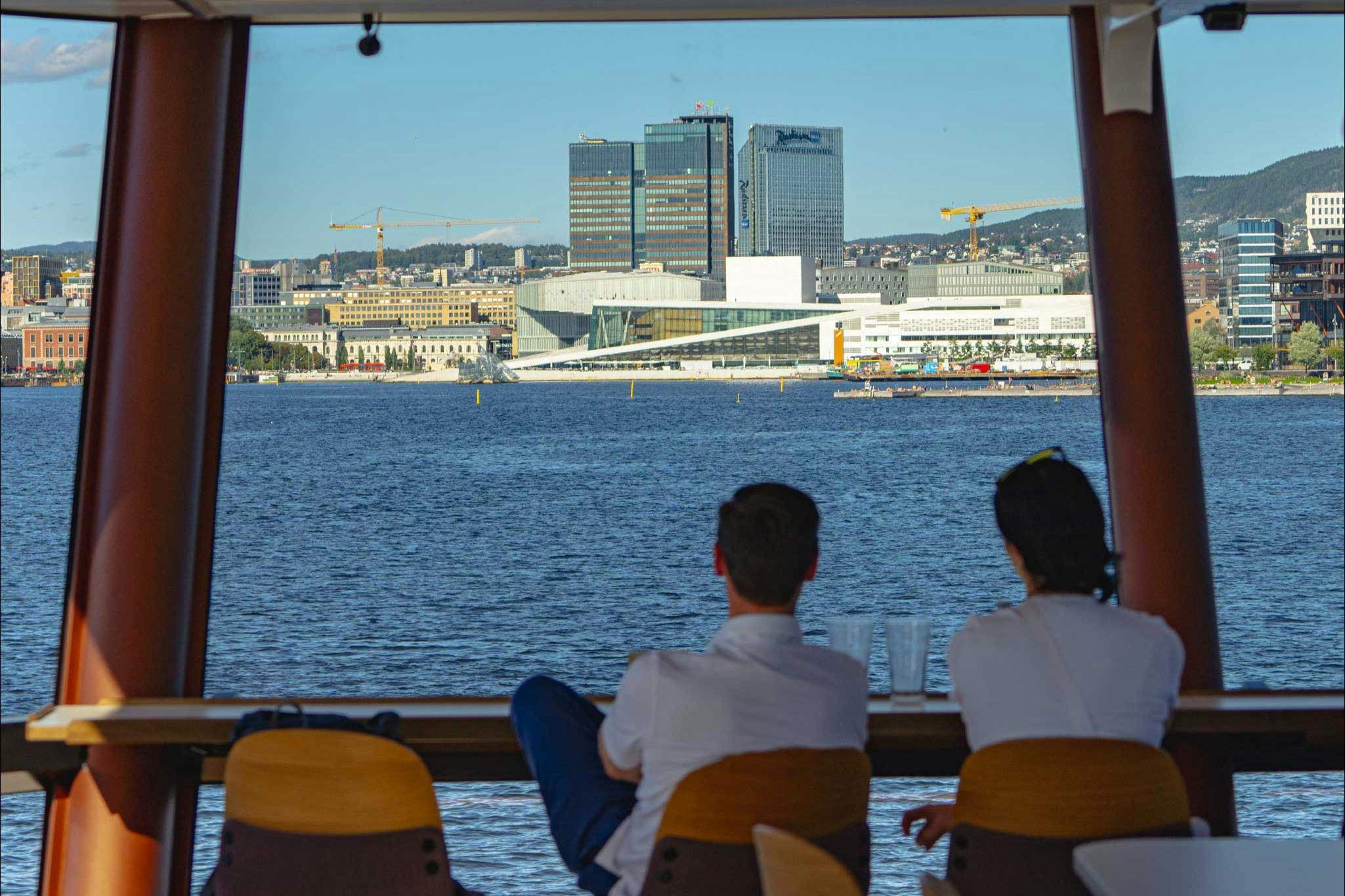 Panoramic views from inside the boat
