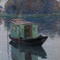 Le bateau-atelier, Monet's studio-boat, 1874