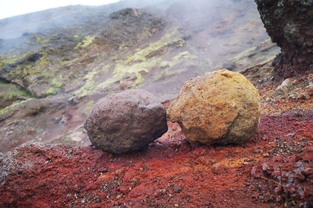 Lava and fumaroles