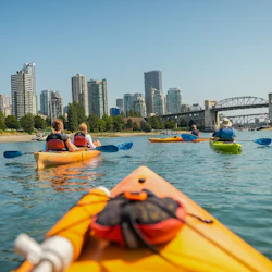 Vancouver: 3-Hr Guided Kayak Sightseeing Tour + Coffee on the Beach in destination
