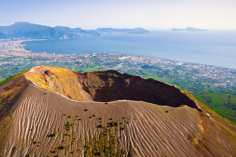 Crater and panorama