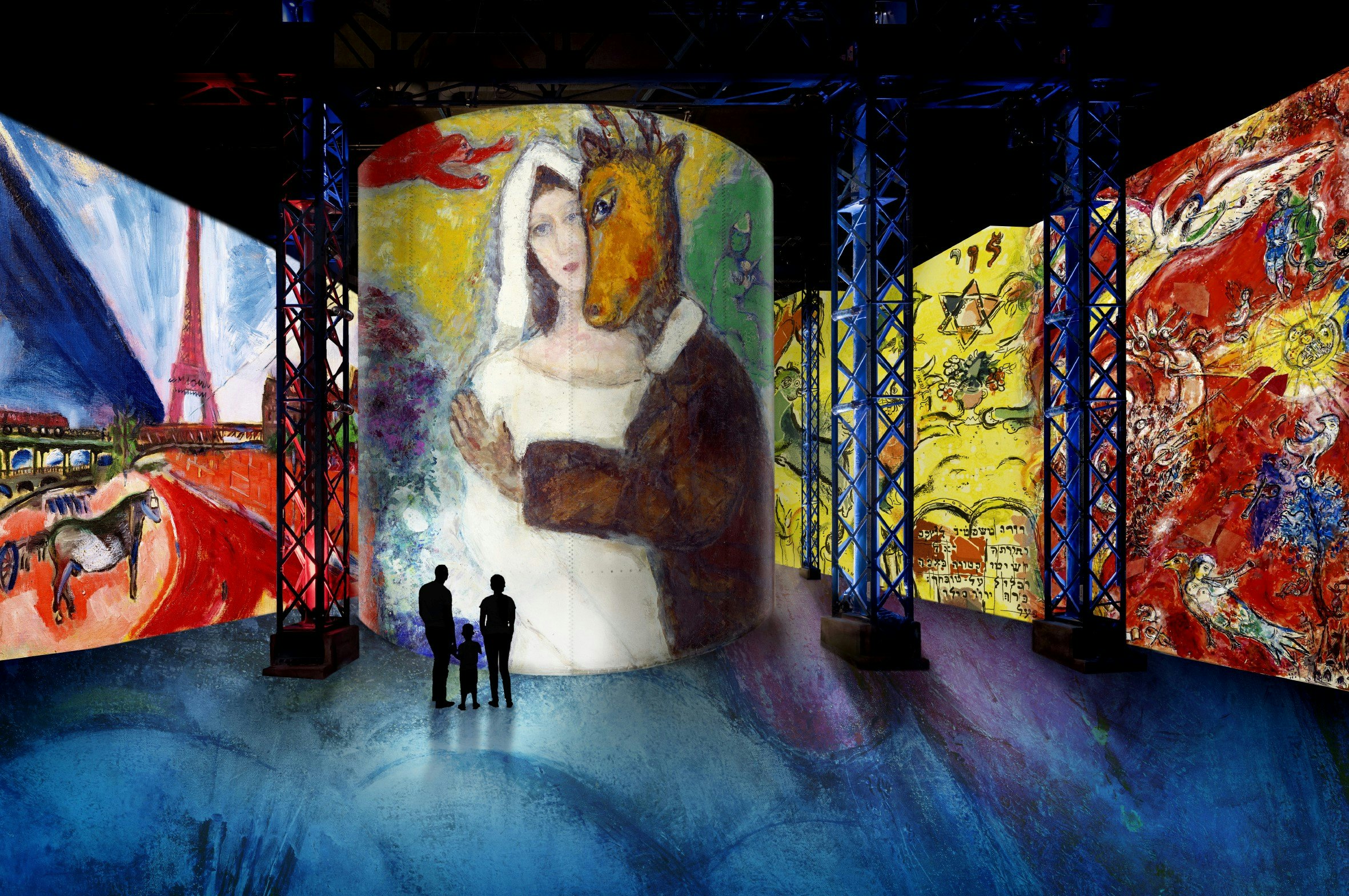 Exposition Chagall, Paris New York, L'Atelier des Lumières