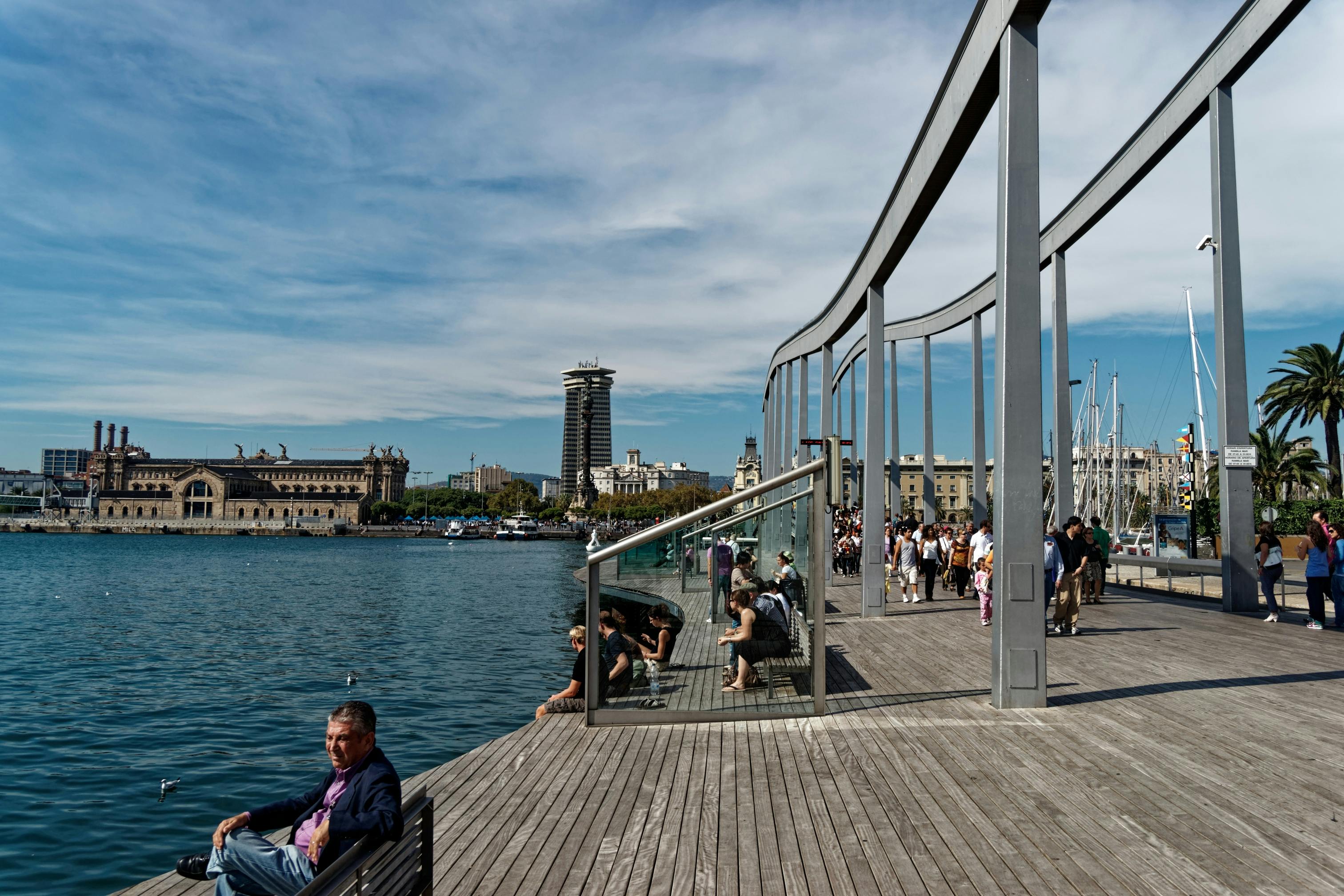 Rambla De Mar in Barcelona