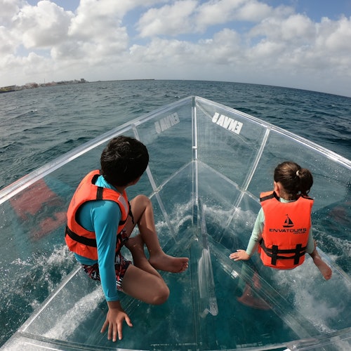 Cozumel: Excursión en barco de cristal, bebidas y snorkel