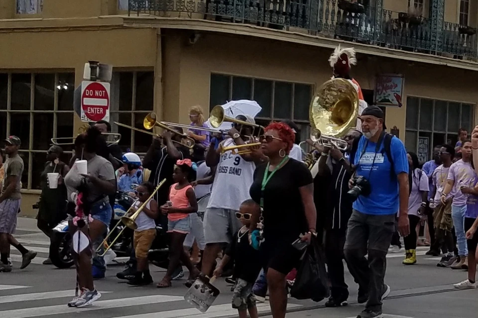 Sunday Second Line Parade in the Treme'