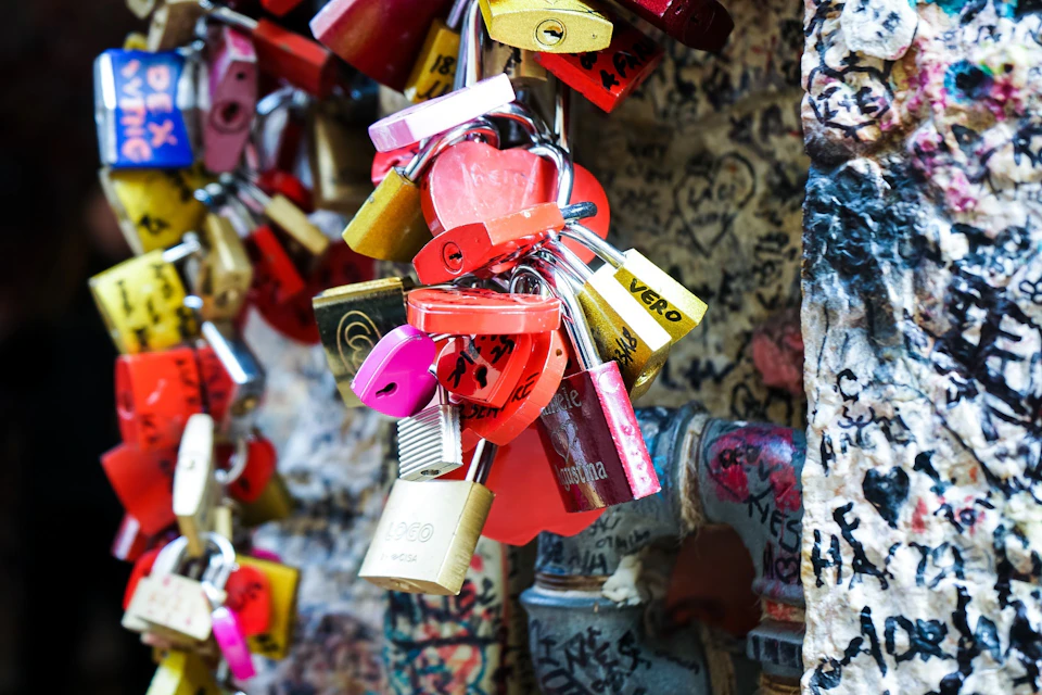 Love locks at Juliet's House
