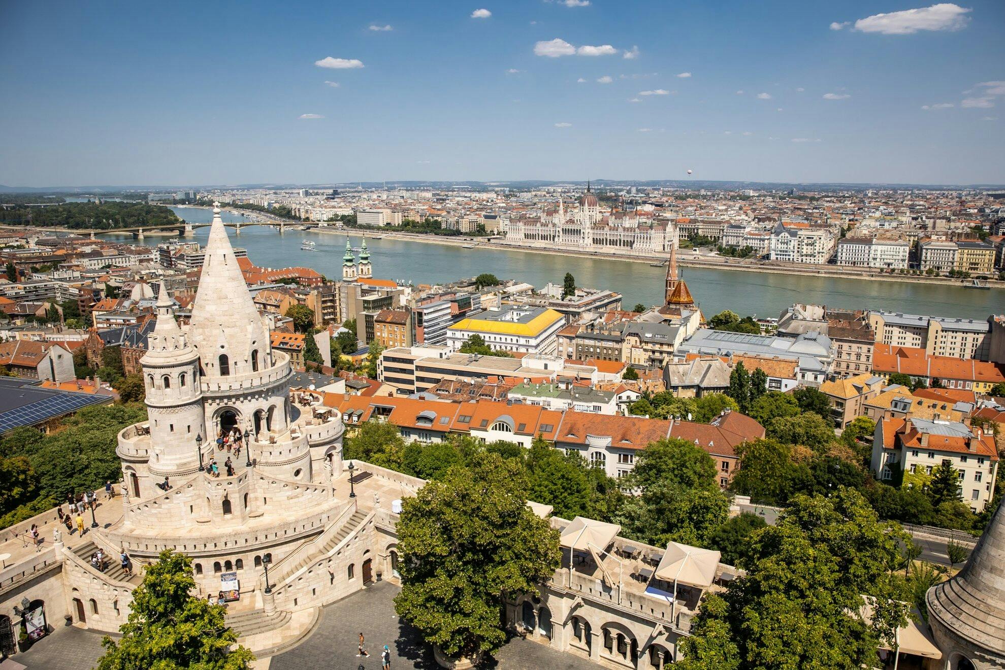 Fisherman's Bastion and River Danube
