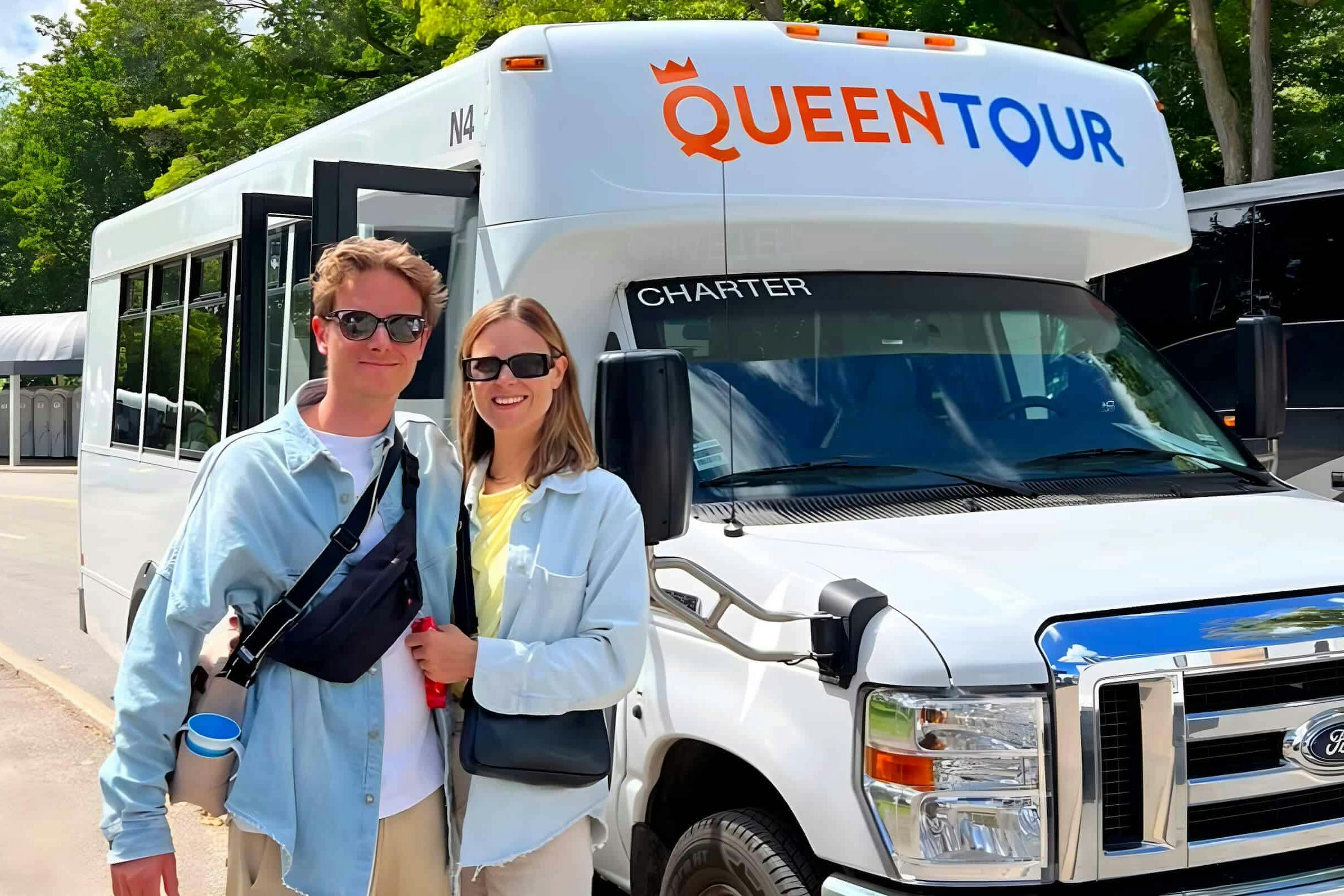 Travel with a small group in an air-conditioned mini-coach. Avoid the hassle and wasted time of large groups in big buses.