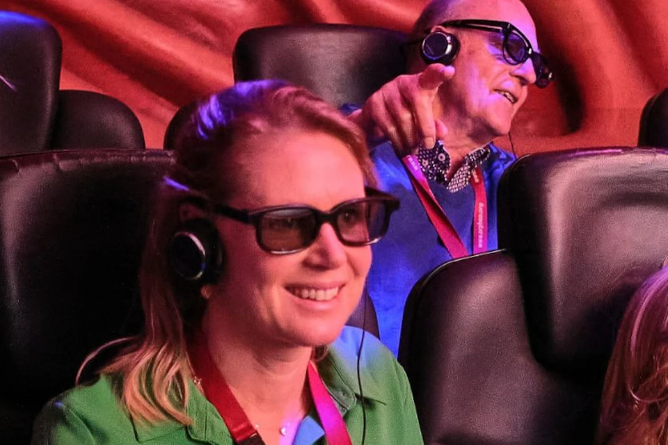 Visitors in the 5D heart theater