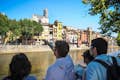 Across the river on our Girona and Costa Brava Tour.