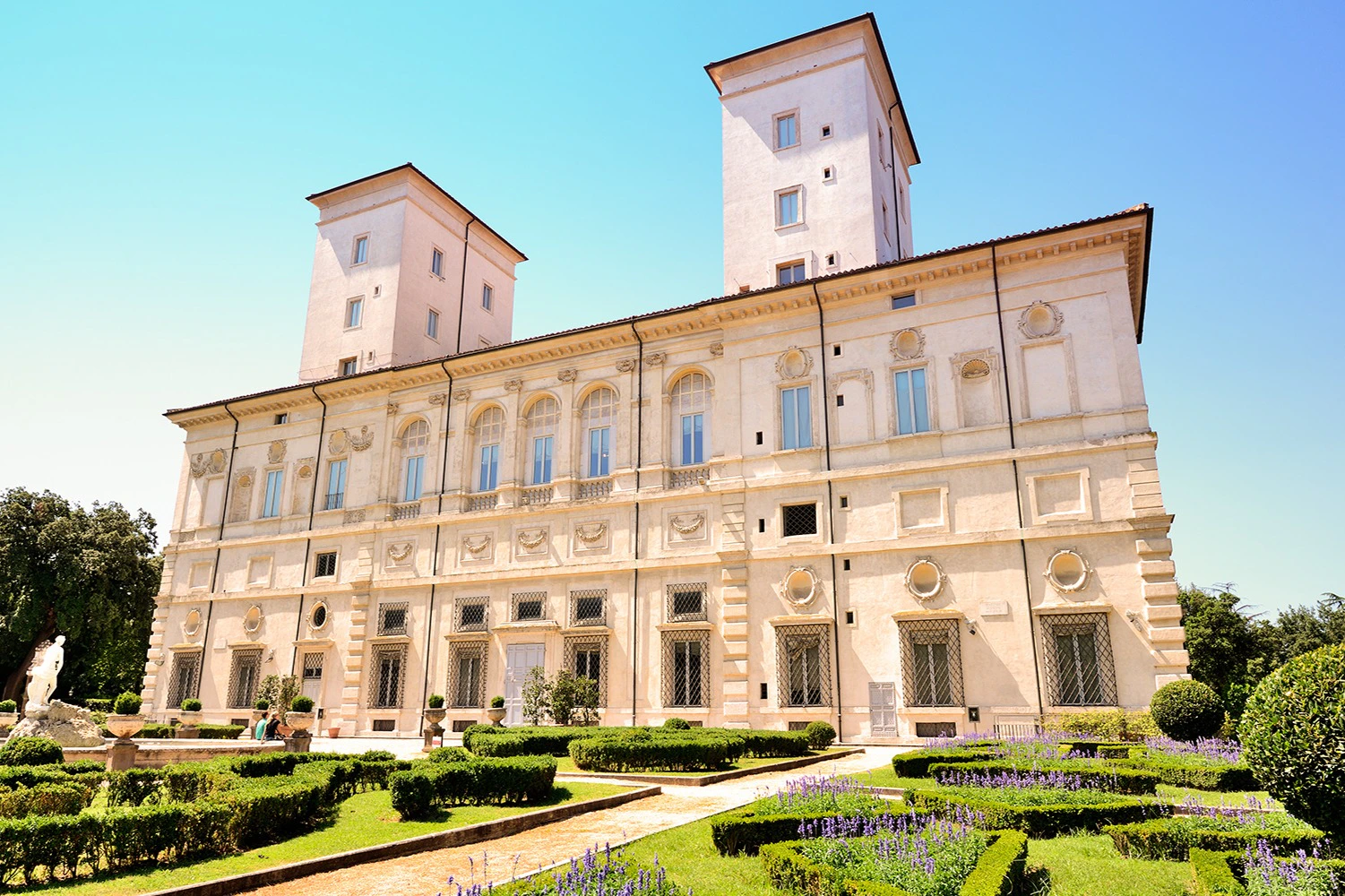 Rear facade of the Borghese Gallery