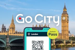 Smart Phone mit London Pass und Big Ben im Hintergrund