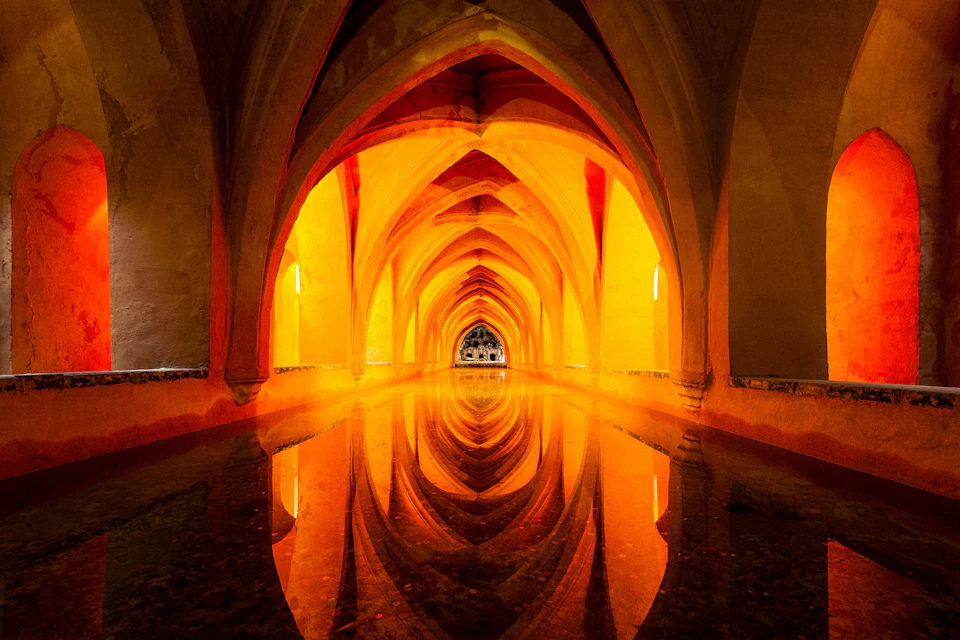 Bathroom inside Alcazar
