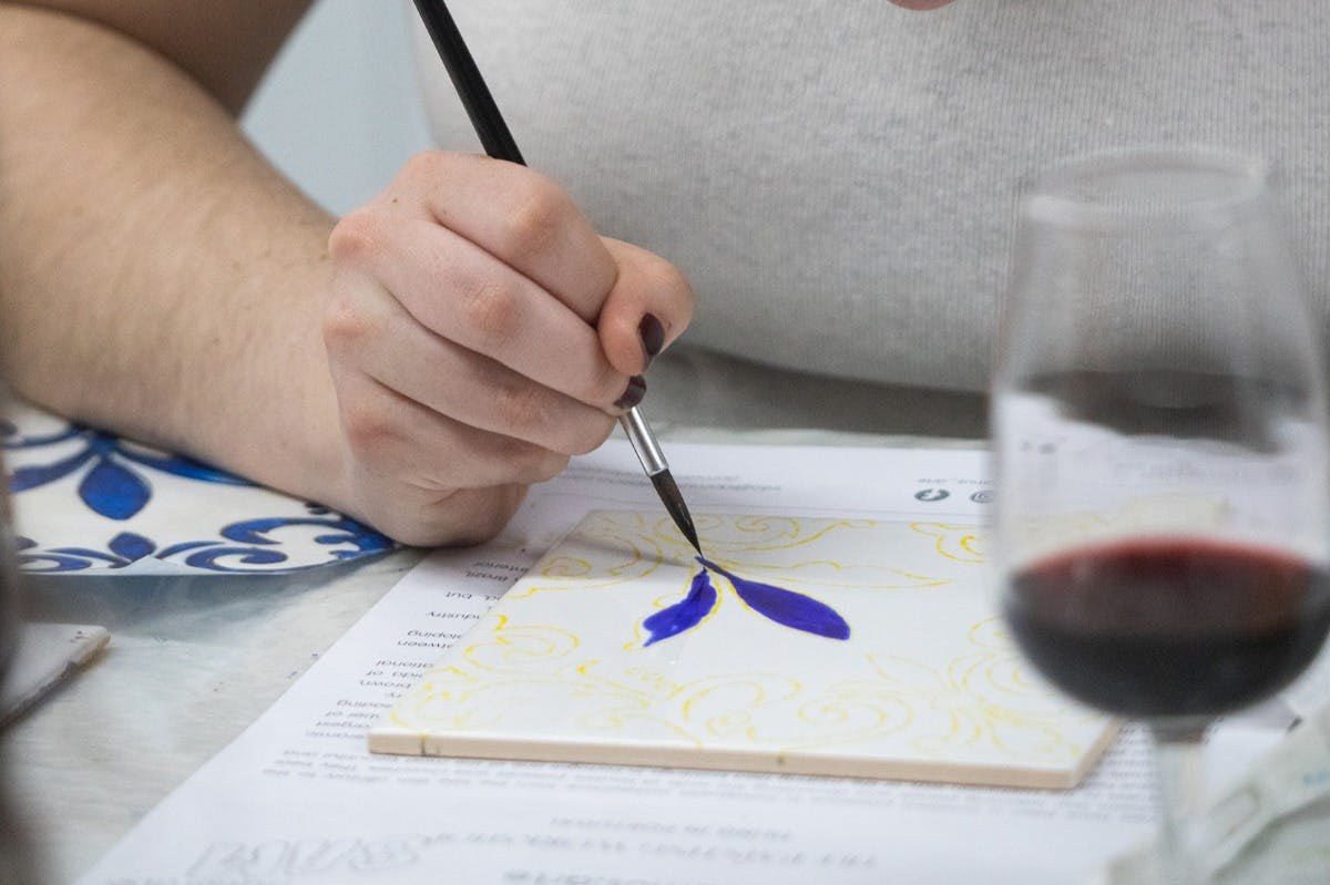 Tile Painting experience at Domus Arte