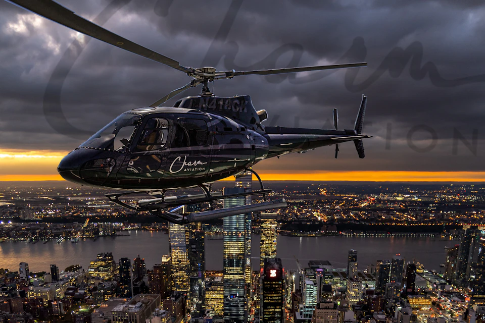 Sunset Photo Helicopter