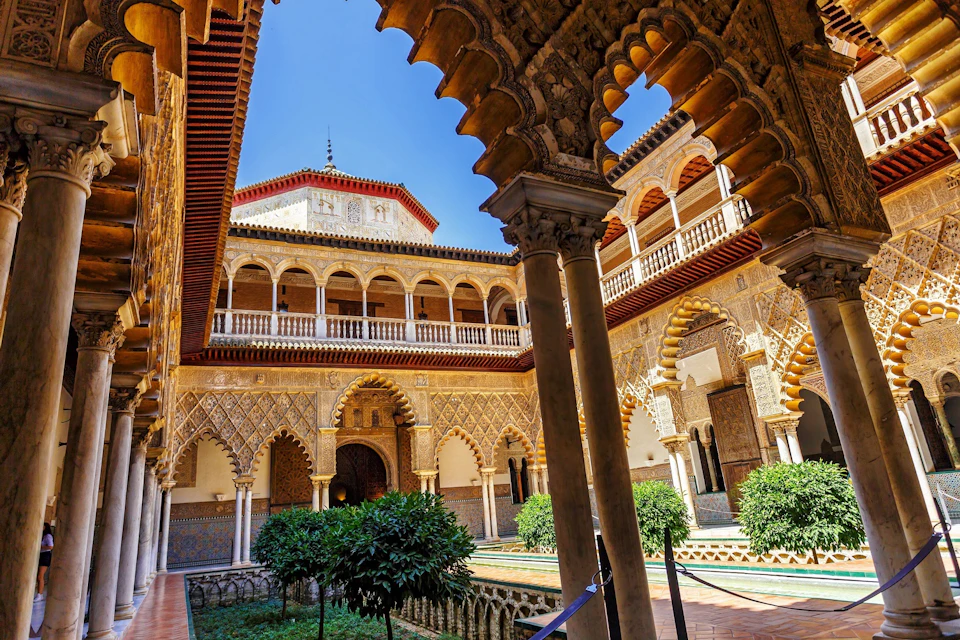 Alcazar courtyards