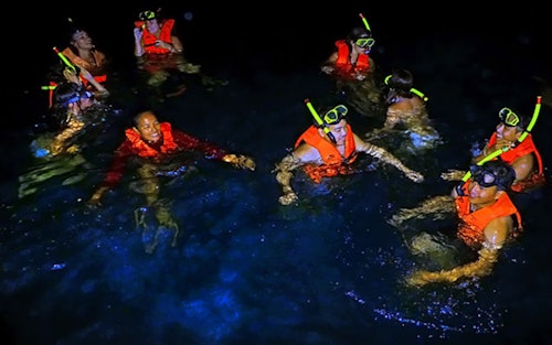 ロングテールボートによる生物発光プランクトン付きクラビ4島サンセットBBQツアー(即日発券)