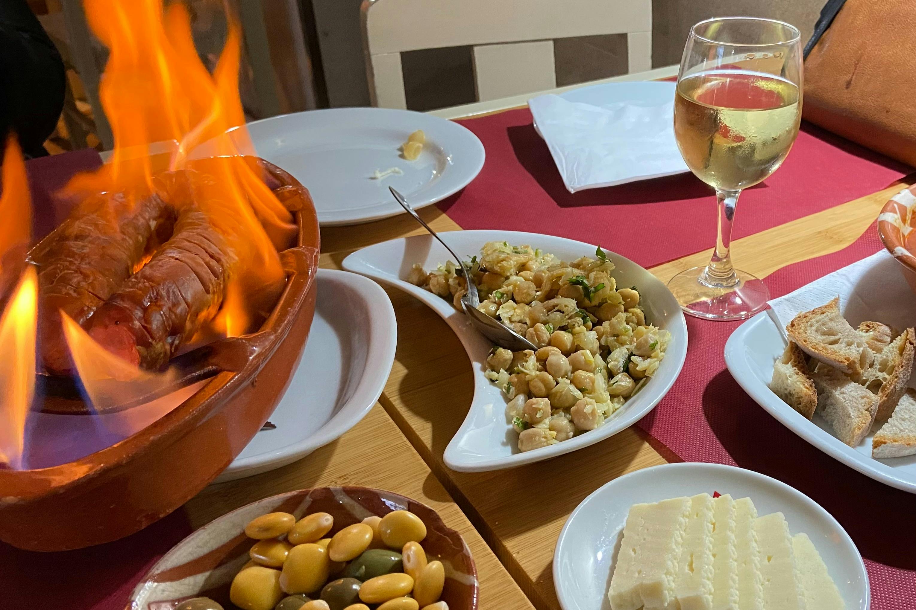 Smoked Sausage; Codfish Salad