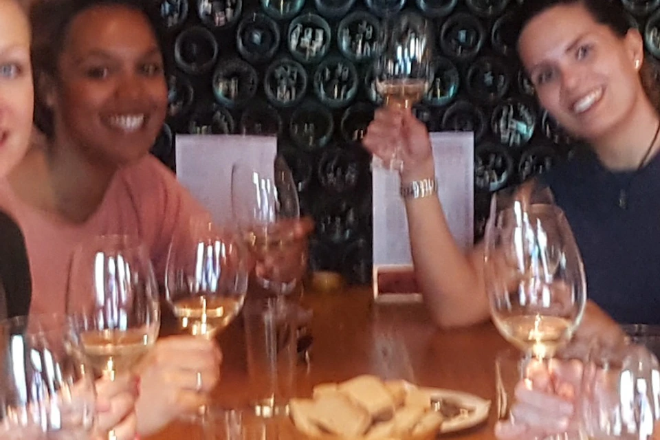 Enjoying delicious czech wines