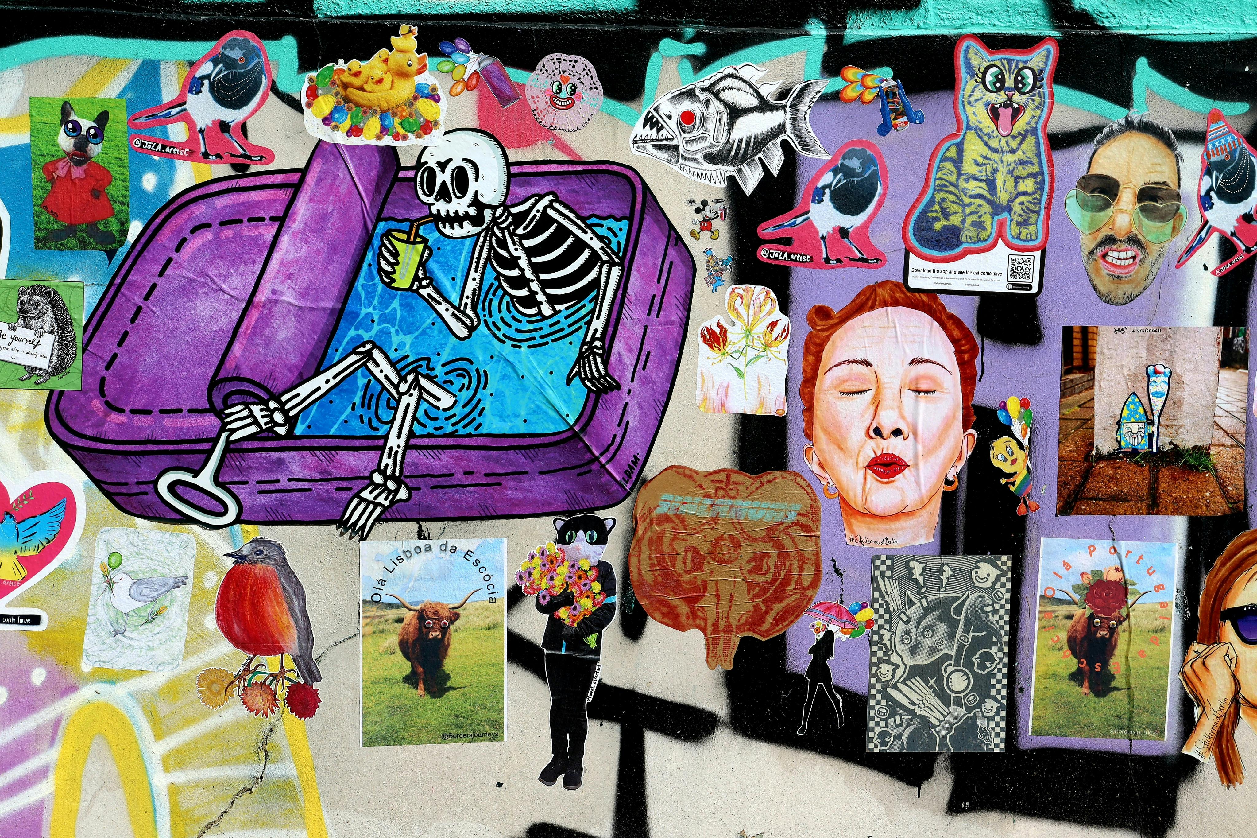 里斯本的粘贴画。