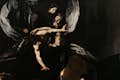 カラヴァッジョ、『慈悲の七つの業』、1606 -1607年。 油彩、キャンバス、390 × 260 cm。 ナポリ、ピオ・モンテ・デッラ・ミゼリコルディア