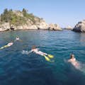 swimming in the crystal clear waters of Isola Bella