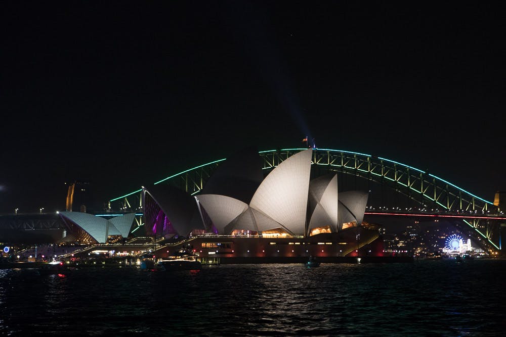 Sydney Harbour: 1.5-Hr Vivid Light Tall Ship Dinner Cruise