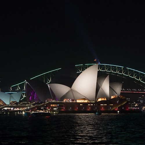 Sydney Harbour: 1.5-Hr Vivid Light Tall Ship Dinner Cruise