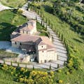 aerial photo of Sangiovese winery