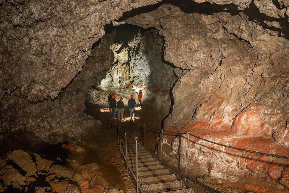One of few staircases in the cave