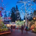 The main entrance of the Capilano Suspension Bridge is decorated.