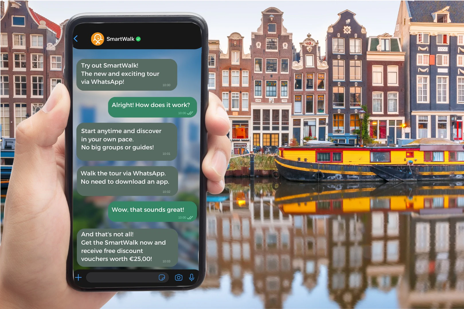 Amsterdam SmartWalk: Self-Guided WhatsApp Walking Tour