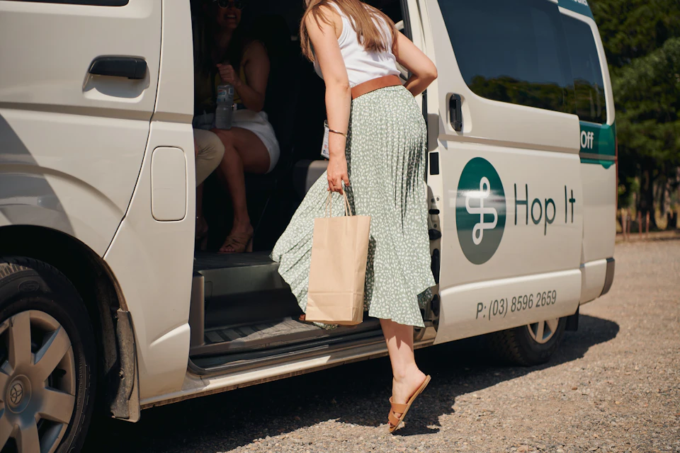Guest boarding bus