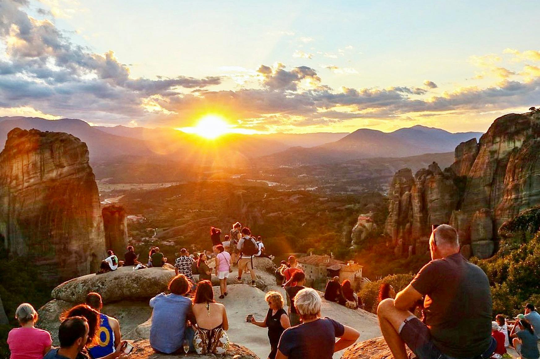 Maestoso tramonto a Meteora