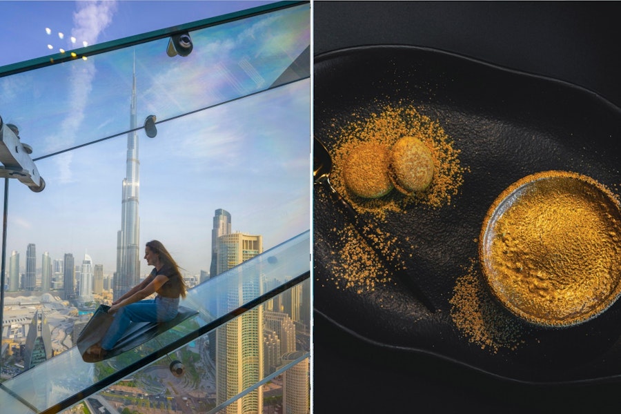 Tickets für das Sky Views Observatory in Dubai mit gläserner Rutsche und Gold-Paket