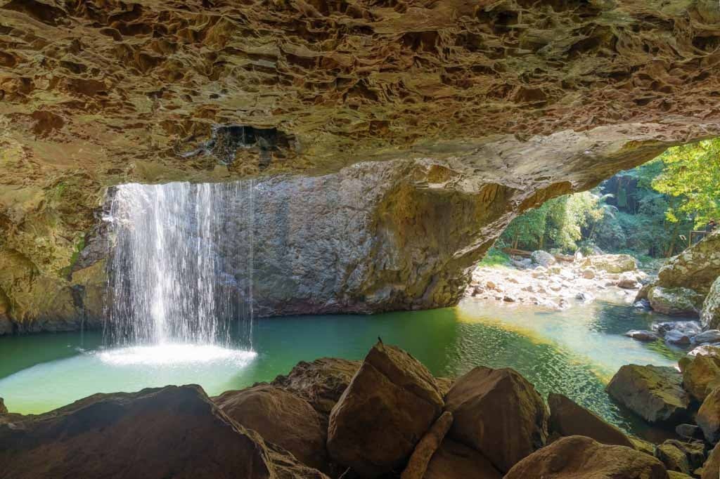 Natural Bridge Waterfall