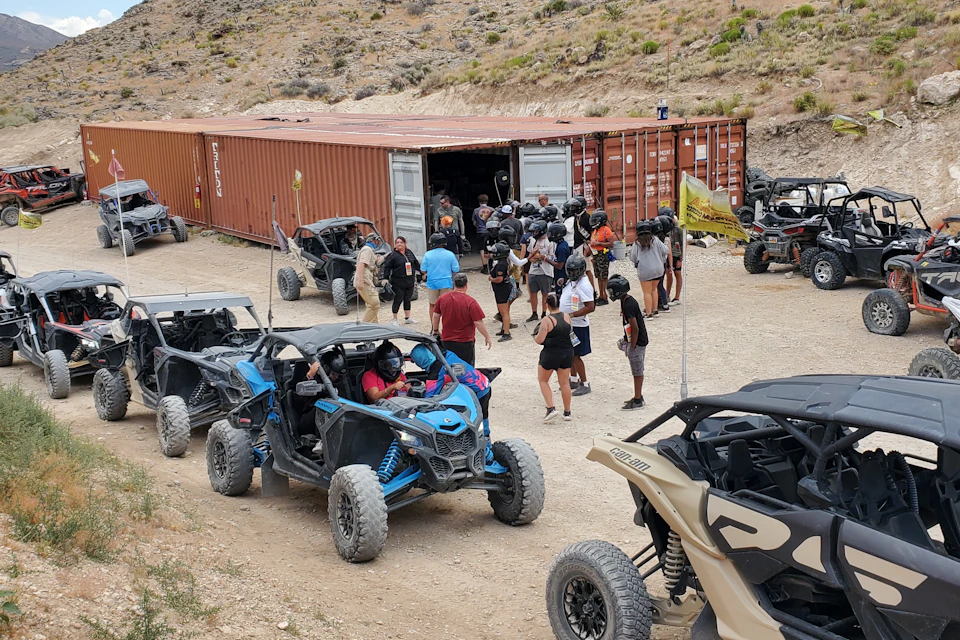Group getting ready to hit the trails.