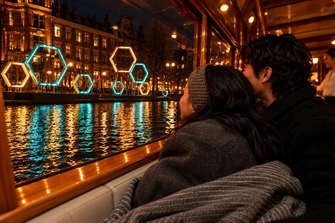 Amsterdam Light Festival: Saloon Boat Cruise + Optional Unlimited Drinks - Photo 4