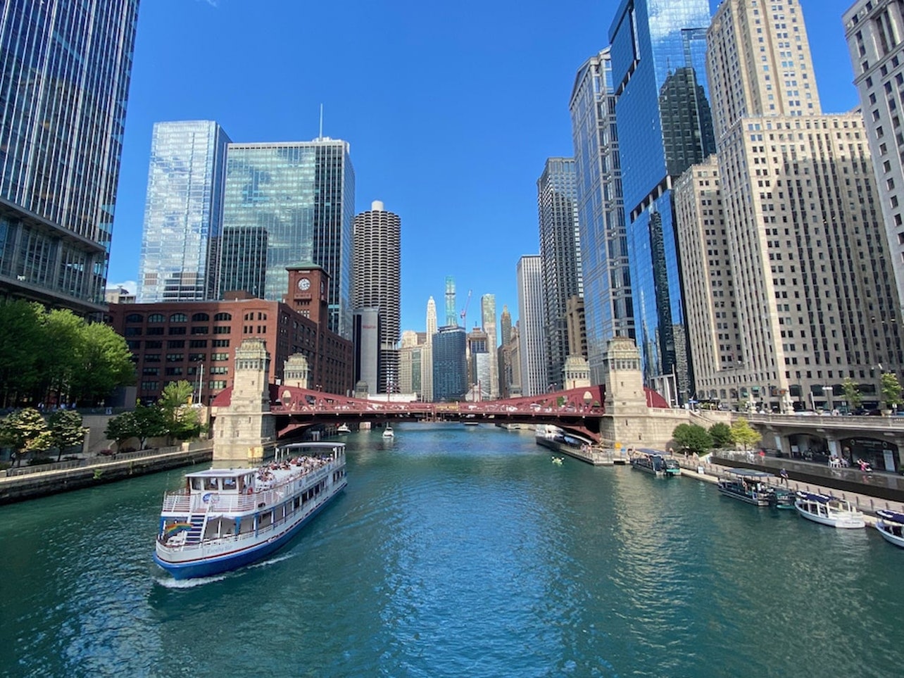 Chicago: Cruzeiro pelo rio Architecture saindo do Navy Pier - Acomodações em Chicago