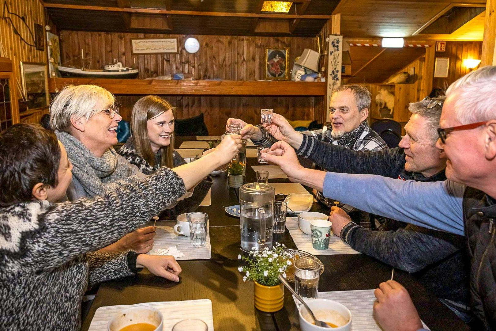 Skál or Cheers after a great Reykjavik Food Lovers Tour