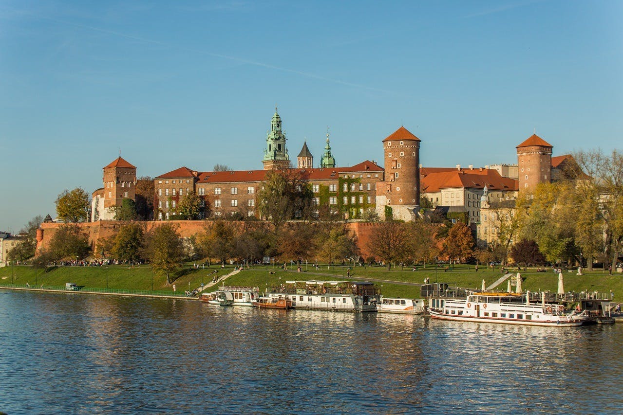 Wawel Hill from the side of the Vistula River