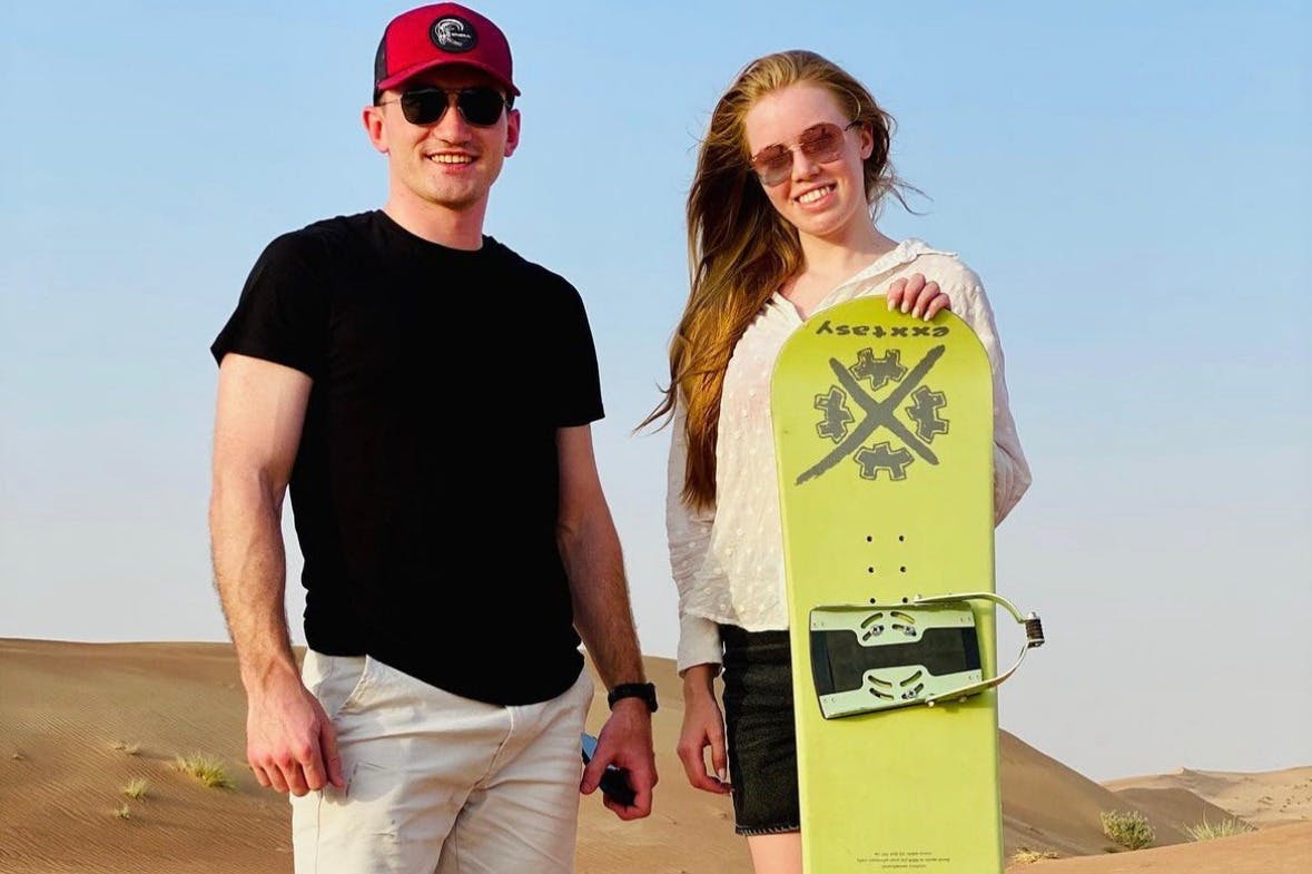 Dubai Safari: Private Morning Desert Tour + Sandboarding