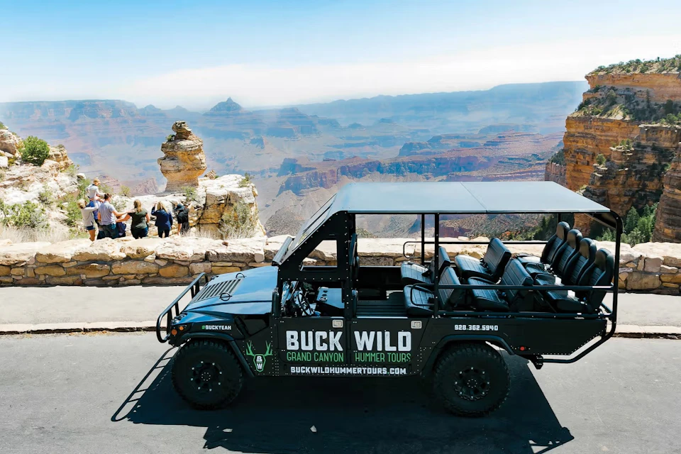 Grand Canyon National Park Day Tour from Las Vegas with hummer tour and optional helicopter tour.