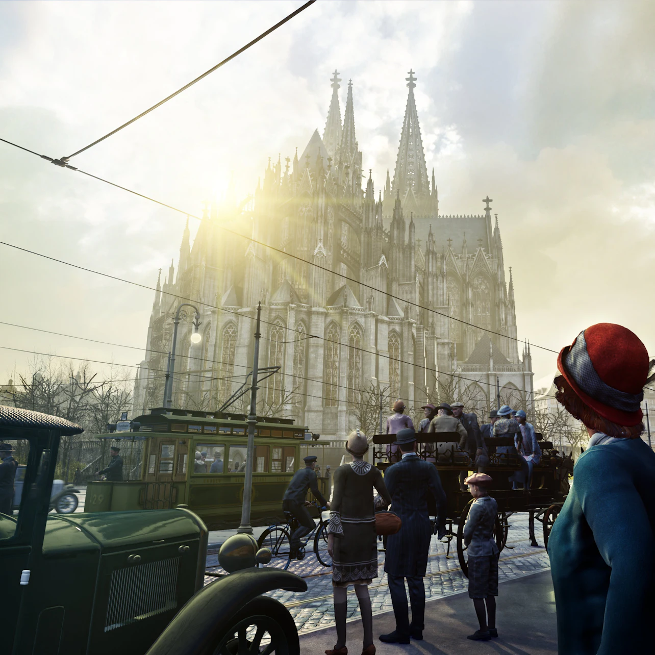 Virtual representation of the cathedral in the 20s