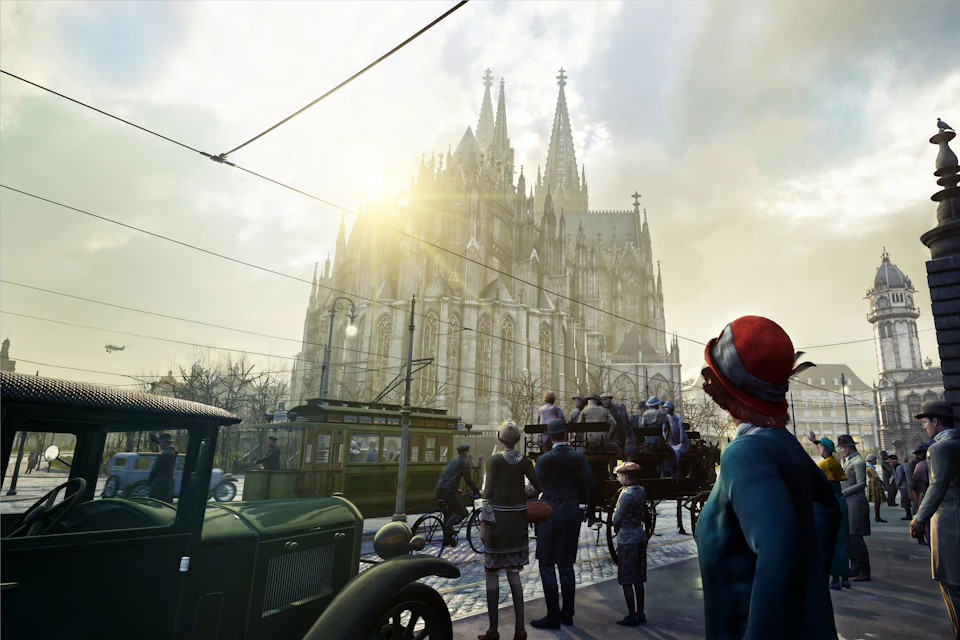 Virtual representation of the cathedral in the 20s